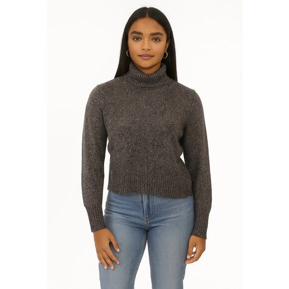 Corbin Collection 100% Silk Brown Blue Turtleneck Sweater Medium - Picture 16 of 16